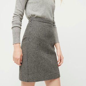 J Crew Wool Houndstooth Pencil Skirt